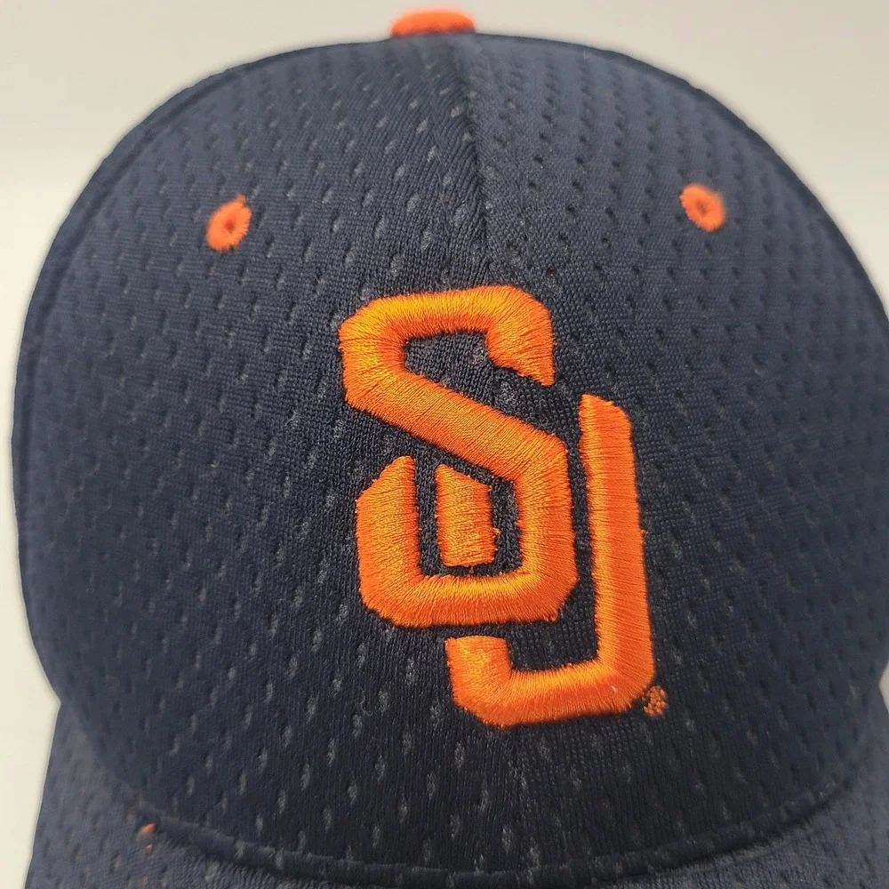 Syracuse Orange Hat Fitted M-L Jersey Mesh Zephyr Blue Orange NCAA University - Picture 4 of 11